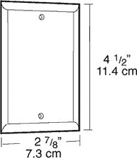 RAB CR1 Blank Rectangular Cover, Silver Gray