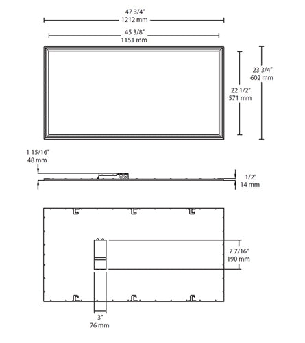 RAB EZPAN2X4-50YN/D10/LC 50W 2' x 4' EZPAN Edgelit LED Panel with Lightcloud Control System, 3500K (Warm Neutral), 5792 Lumens, 82 CRI, 120-277V, Dimmable with Lightcloud Installed, White Finish
