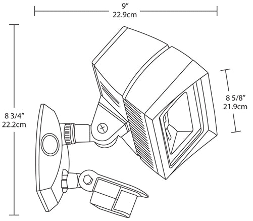 RAB FFLED18NMSW LED LFLOOD 18W with Mini Sensor, 4000K Color Temperature, White Finish