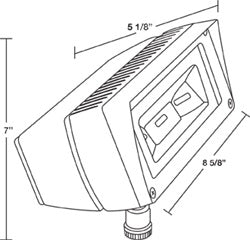 RAB FFLED18Y/PCS2 Floodlight 23W LED Lamp, 3000K Warm White Bronze Finish with 277V Swivel Photocell