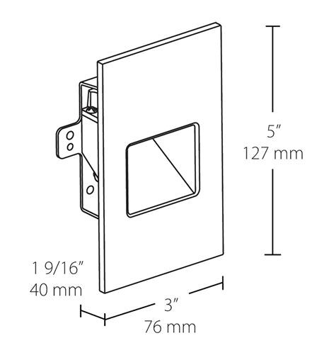 RAB FSLEDV3N/120 3W LED Steplight Recessed, 4000K (Neutral), 39 Lumens, 85 CRI, 120V, Vertical Model, Bronze Finish