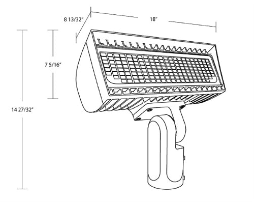 RAB FXLEDMSF/7PR LED Flood Light 346W 4000K/5000K, 30156-45135 lumens, 82 CRI, Bronze Finish