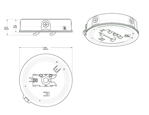 RAB GLEDBB Backbox Ceiling Light Accessory Compatible with GLED26, GLED52, GLED78, CLED52, CLED78, Bronze Finish