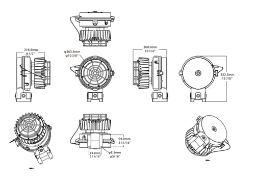 RAB HAZLED30WMCF 30W Hazardous Location LED Light, 4618 Lumens, 5000K, 80 CRI