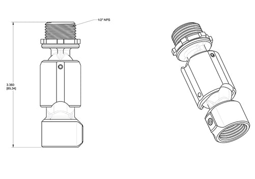 RAB HS45-W 45 Degree Swivel Mount Ceiling Light Accessory Compatible with GPLED52, GPLED78, PLED52, PLED78, White Finish