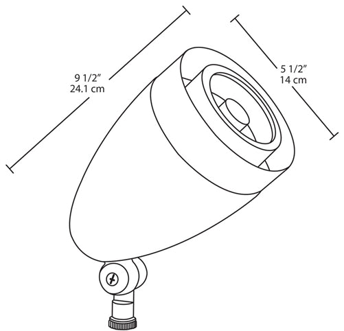 RAB HSLED13YB 13W LED Spotlight, 3000K (Warm), 544 Lumens, 87 CRI, Black Finish