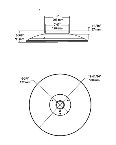 RAB Lighting IVGT5CU-70L750WU 69W LED Garage Light, 5000K, 7715 Lumens, 73 CRI, 120V, White Finish