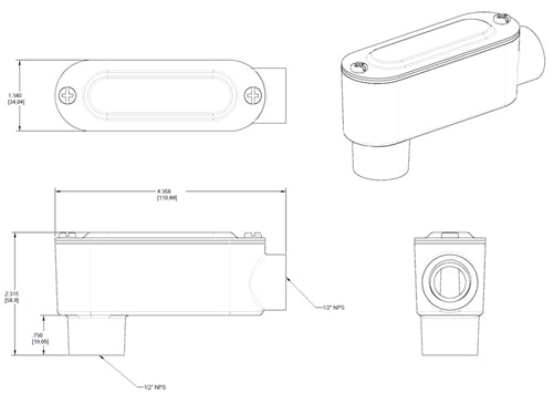 Rab LB-50SCW In-line Connectors, White Finish