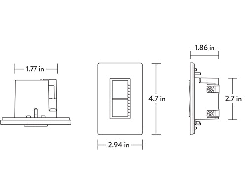 RAB LCDIMMERW Lightcloud Dimmer