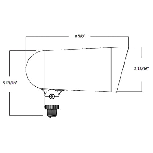 RAB LF34L 33W Field-Adjustable Floodlight LED, CCT Selectable 2700/3000/3500/4000/5000K, Knuckle Arm Mount, Bronze Finish