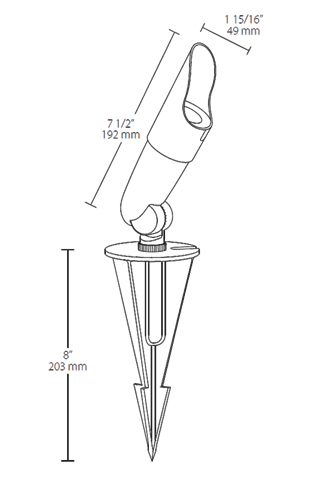 RAB LFLED6LVYYD 6W LED Fern Accent Floodlight, 2700K (Residential Warm), 226 Lumens, 80 CRI, Sand Finish