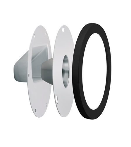RAB LRFGNLEDB Lens/Reflector Kit, Clear Lens, Compatible with Gooseneck Fixture, Black Finish