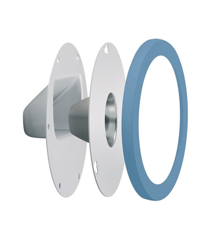 RAB LRFGNLEDLB Lens/Reflector Kit, Clear Lens, Compatible with Gooseneck Fixture, Light Blue Finish