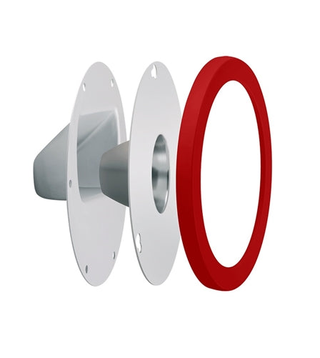 RAB LRFGNLEDR Lens/Reflector Kit, Clear Lens, Compatible with Gooseneck Fixture, Red Finish