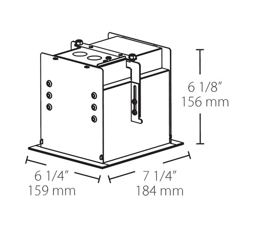 RAB MD1RTB 1 Fixture Head Recessed Remodeler Housing, 90 CRI, 1/2" Trim Style, Black Finish
