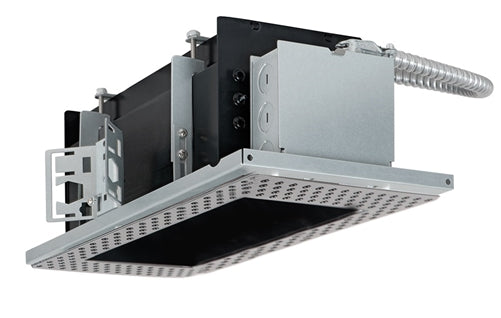 RAB MD2NTLB 2 Fixture Heads Recessed New Construction Mounting Frame and Housing, 90 CRI, Trimless Style, Black Finish