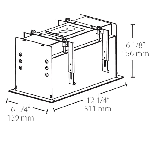 RAB MD2RTB 2 Fixture Heads Recessed Remodeler Housing, 90 CRI, 1/2" Trim Style, Black Finish