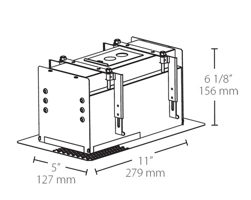 RAB MD2RTLW 2 Fixture Heads Recessed Remodeler Housing, 90 CRI, Trimless Style, White Finish
