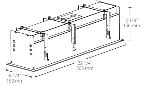 RAB MD4RTW 4 Fixture Heads Recessed Remodeler Housing, 90 CRI, 1/2" Trim Style, White Finish