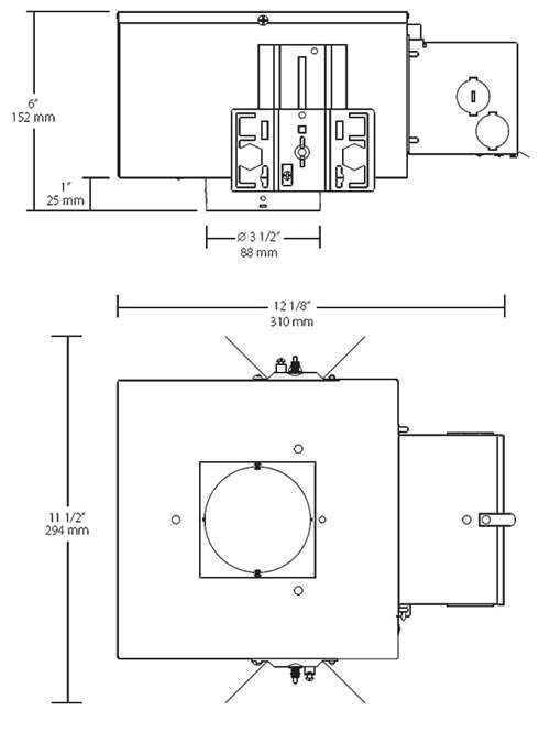 RAB NDICLED3R-25LYNHC-CP 25W 3" LED New Construction Round Housing, 3500K (Warm Neutral), 90 CRI, 120-277V, Accepts Cones with Trim, Lutron Dimming, Chicago Plenum Rated