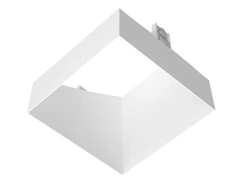 RAB NDTRIM3S20A-W-TL 3" New Construction Square Trimless Module, 20° Adjustable, White Finish