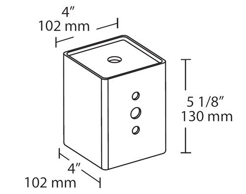 RAB PAD2 LED Ceiling 2X Pendant Adapter 1/2" NPS, Bronze Finish