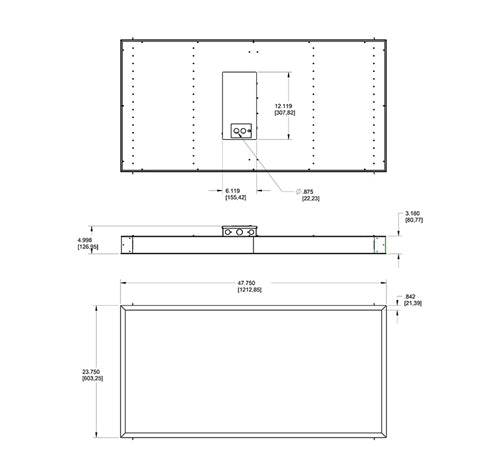 RAB PANEL2X4-44Y/LC44W 2' x 4' Recessed LED Panel with Lightcloud Control System, 3000K (Warm), 6038 Lumens, 82 CRI, 120-277V, Standard Operation, DLC Listed, White Finish