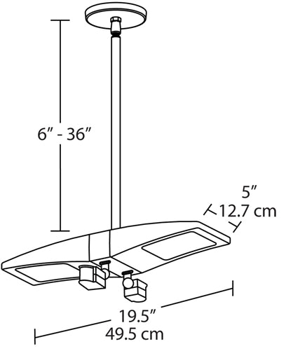 RAB PLED2X10MS2-BL 20W Ceiling LED LSMART with Mini Sensor, 5000K Color Temperature (Cool), Bi-Level Operation, Bronze Finish