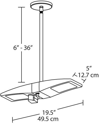 RAB PLED2X10MSW-BL 20W Ceiling LED LSMART with Mini Sensor, 5000K Color Temperature (Cool), Bi-Level Operation, White Finish