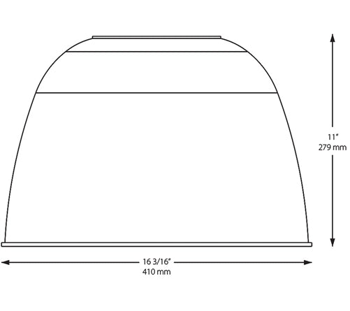 RAB R16PF 11" High Frosted Prismatic Acrylic