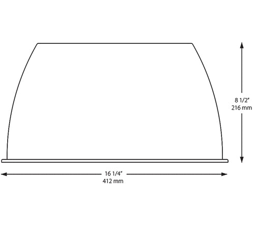 RAB R16SP 8.5" Clear Prismatic Acrylic