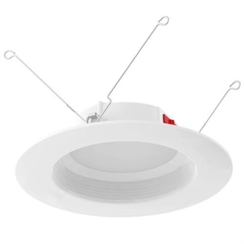 RAB R34-6B 10W 6 inch LED Retrofit Downlight, 2700K/3000K/3500K/4000K/5000K, 900 Lumens, Baffle, White Finish