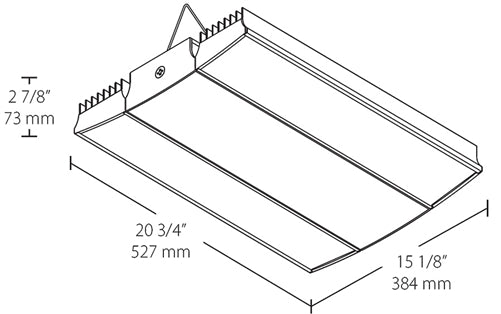 RAB RAIL150W/D10/WS2 150W Rail LED High Bay with Multi-Level Motion Sensor, V Hooks Mount, 5000K (Cool), 18144 Lumens, 75 CRI, 120-277V, Dimmable, Not DLC Listed, White Finish
