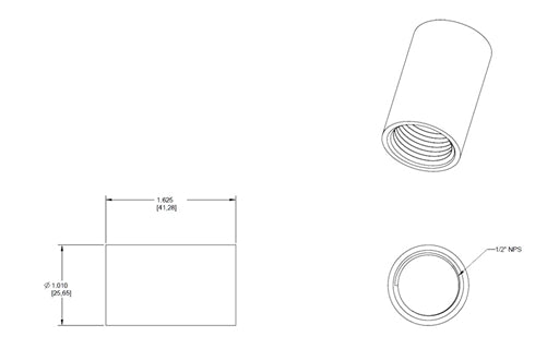 Rab RK-50W In-line Connectors, White Finish