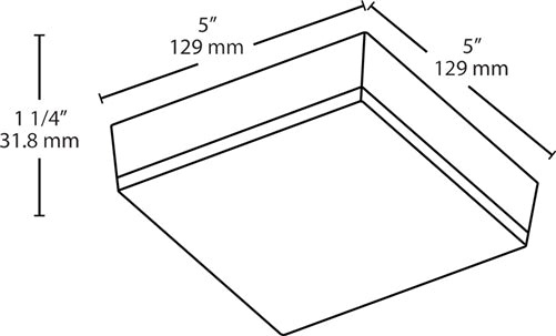 RAB SK9SYYW 9W SKEET LED Surface Mount Fixture Square, 2700K, 719 Lumens, 85 CRI, White Finish