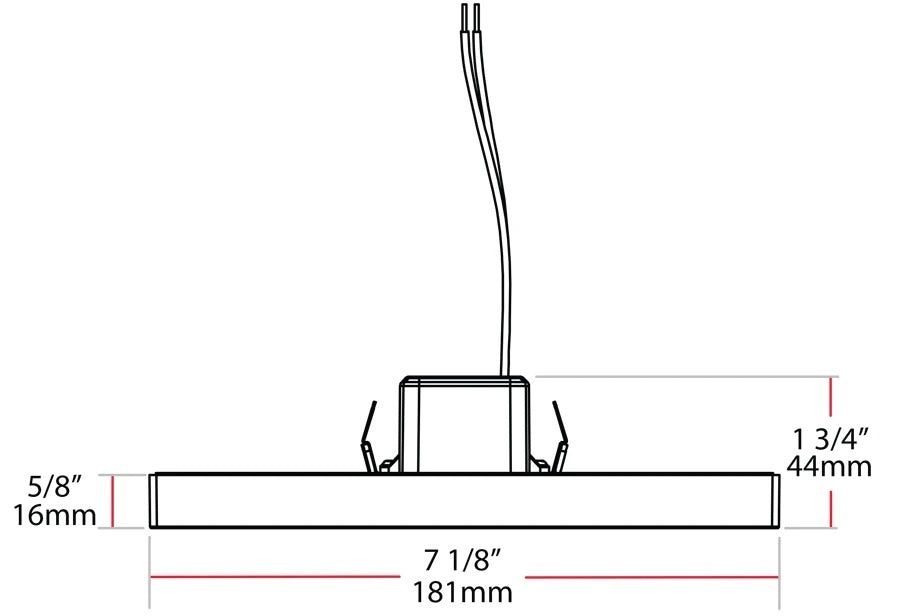 RAB SM7R15840120W 15W 7' LED Edge-Lit Surface Mount Light, 900 Lumens, 80 CRI, 4000K Color Temperature,120V, White