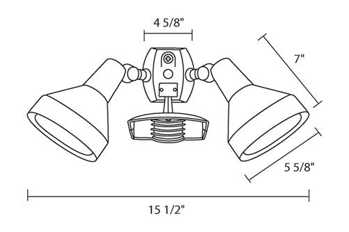 RAB STL110H/L Stealth Motion Sensor with 110 Degree View and CCT-Selectable PAR38 Bell Flood Lighting Kit, Bronze