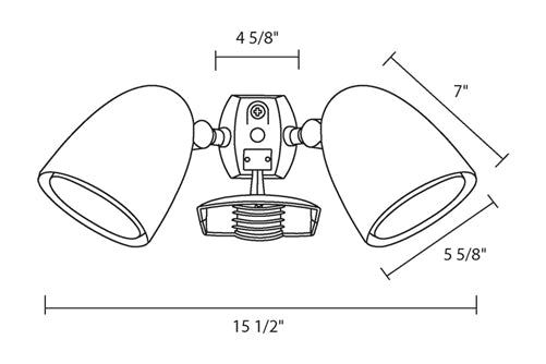 RAB STL110HBW/L Stealth Motion Sensor with 110 Degree View and CCT-Selectable PAR38 Bullet Flood Lighting Kit, White