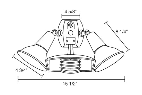 RAB STL110RW/L Stealth Motion Sensor and Two CCT-Selectable PAR38 LED, White Finish