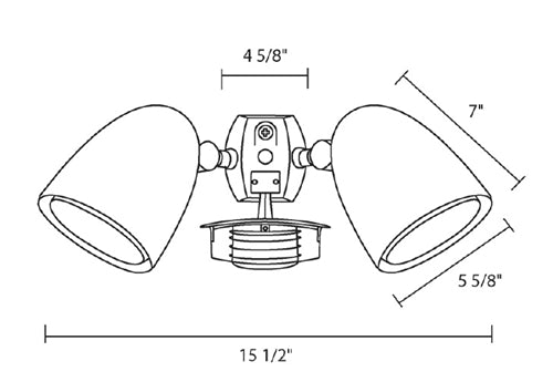 RAB STL200HB/L Stealth Motion Sensor with 200 Degree View and CCT-Selectable PAR38 Bullet Flood Lighting Kit , Bronze