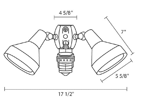 RAB STL360H/L Bell LED Floodlight Sensor Kit with Adjustable CCT 3000/4000/5000K, Bronze