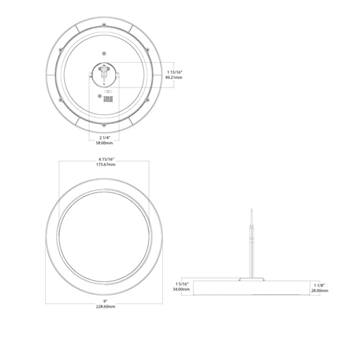 RAB SUMOFA-9R-16-95CCT-UNV-W LED Surface Mount Fixture Round, 2700K-5000K Color selectable, 1300 Lumens, 90 CRI, White Finish