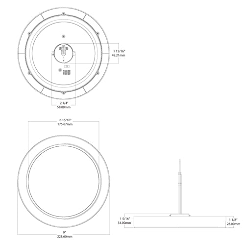 RAB SUMOFA-9R-16-95CCT-UNVT-W LED Surface Mount Fixture Round, 2700K-5000K Color selectable, 1300 Lumens, 90 CRI, White Finish
