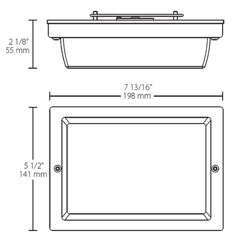 RAB VAN1LED6NW 6W LED Vandalproof Canopy Light, 4000K (Neutral), 813 Lumens, 83 CRI, 120V, DLC Listed, Equivalent up to 60W Incandescent, White Finish