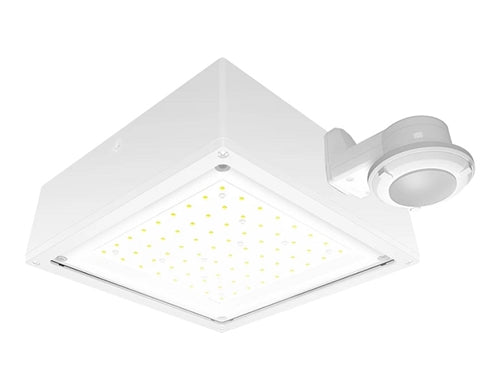 RAB VANLED52NFW/WS2 LED Canopy Light with Mini Sensor, 4000K (Neutral), 8,232 Lumens, 83 CRI, Flat Lens, Standard Operation, White Finish