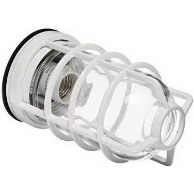 RAB VC200GW Vaporproof 150W Incandescent Lamp 120V White Color - No Glass, With Wire Clamp Guard