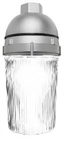 RAB VP200P/F22 Vaporproof 22W Compact Fluorescent (CFL) Lamp 120V Natural Color - With Clear Flat Bottom Prismatic Polycarbonate Globe, No Guard
