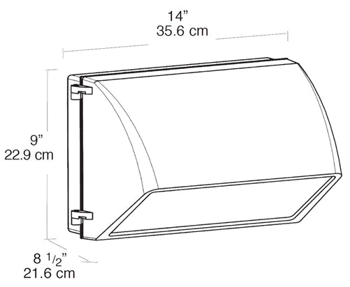RAB WP2CF42/E2 Emergency Backup Wallpack Cutoff 42W Compact Fluorescent (CFL) Lamp 120V-277V Bronze Color Wired for 277V