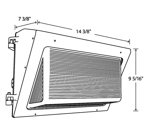 RAB Lighting WP2FA29 LED Wallpack 29W 3000K, 4000K and 5000K Color Selectable, Bronze