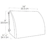 RAB WP2FCF26/E2 Emergency Backup Wallpack Full Cutoff 26W Compact Fluorescent (CFL) Lamp 120V-277V Bronze Color Wired for 277V